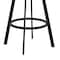 Armen Living Saturn 30" Bar Height Swivel Gray Faux Leather and Black Metal Bar Stool LCSNBABLKGR30 - alternate 6